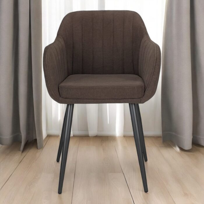 Кресло ОКAY8709 черный, меланж корчневый brown stitch