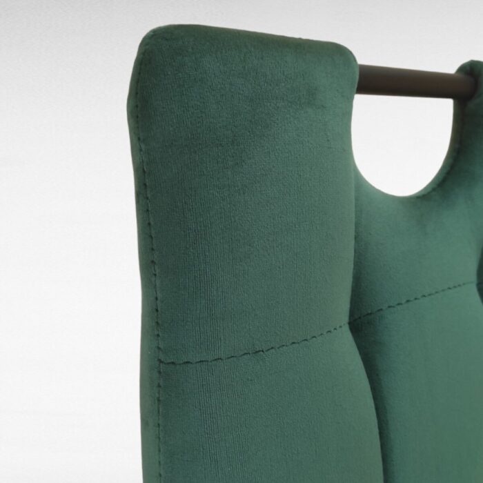 Стул DC611-1 NEW черный, велюр зеленый dark green
