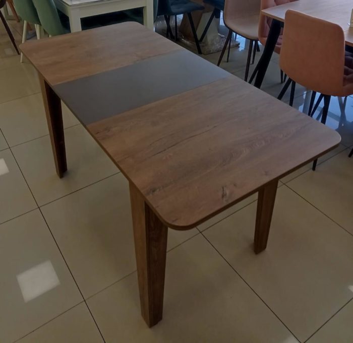 Стол обеденный KEWIN 110/145х70хh75,5, Дуб Канзас/Вольфрам