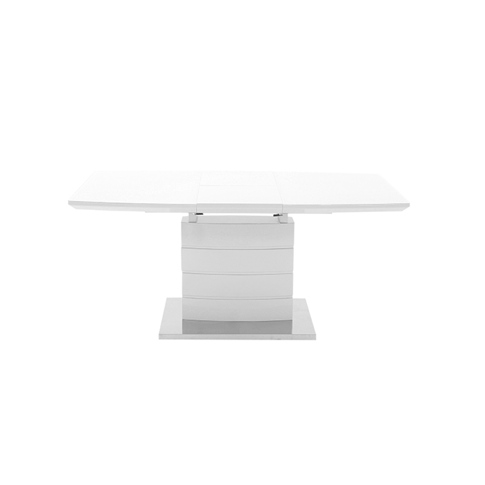 Стол обеденный DT211-1 140 белый глянец, стекло экстрабелое superwhite
