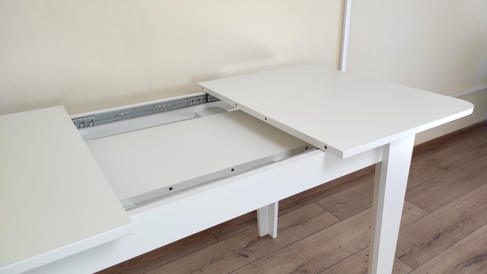 Стол обеденный KEWIN 110/145х70хh75,5, белый