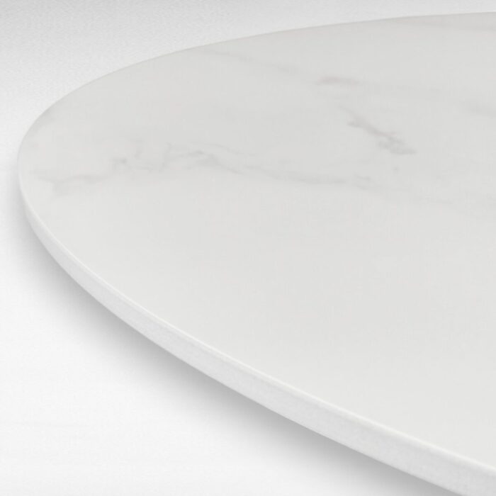 Стол обеденный TULIP CERAMIC Snow White Ø90 (не раскладной)