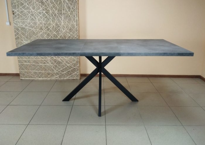 Стол обеденный GRACE 120/160*80 Бетон Портленд