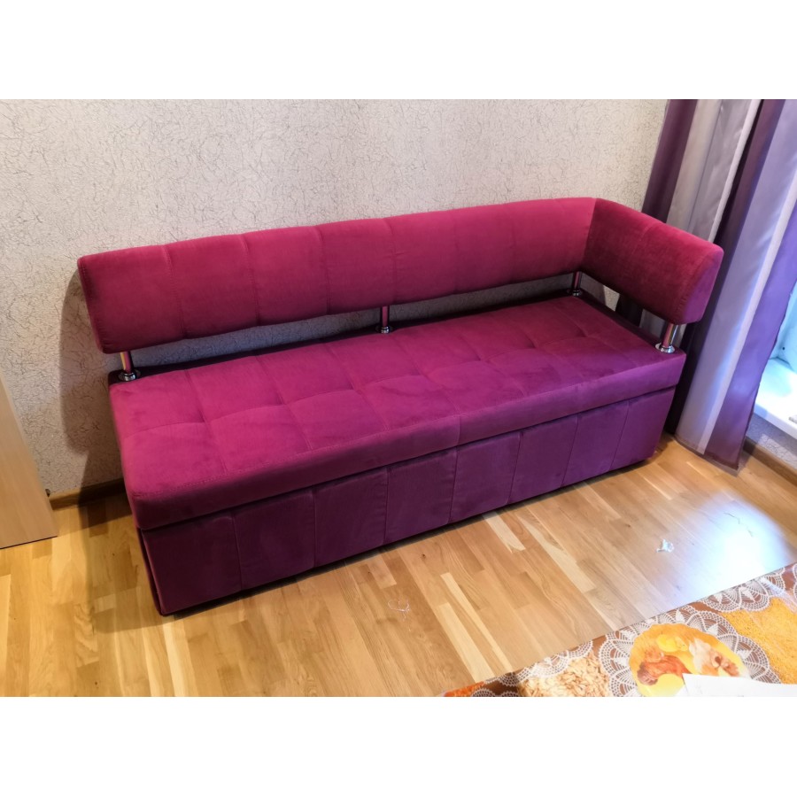 Кухонный прямой диван «Бонн» со спальным местом и угловой спинкой