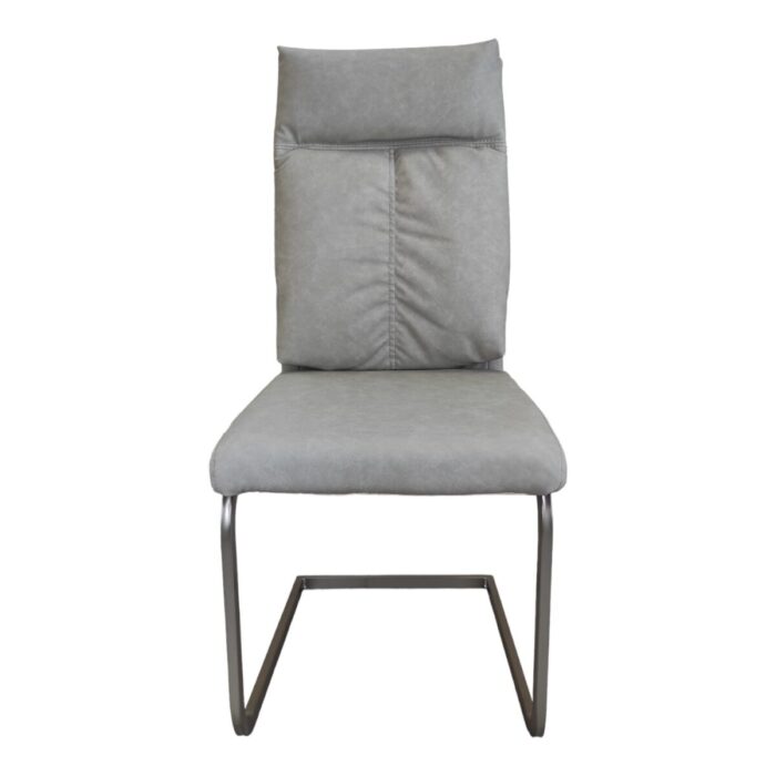 Стул ОКС1054 нерж. сталь, нубук светло-серый Light gray 882