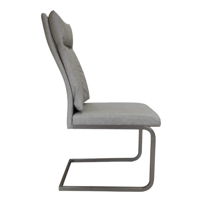 Стул ОКС1054 нерж. сталь, нубук светло-серый Light gray 882