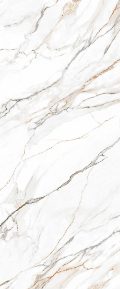 Стол обеденный PARMA 160/190/220*90*75 керамогранит матовый GILT WHITE, цвет Бело-золотистый мрамор