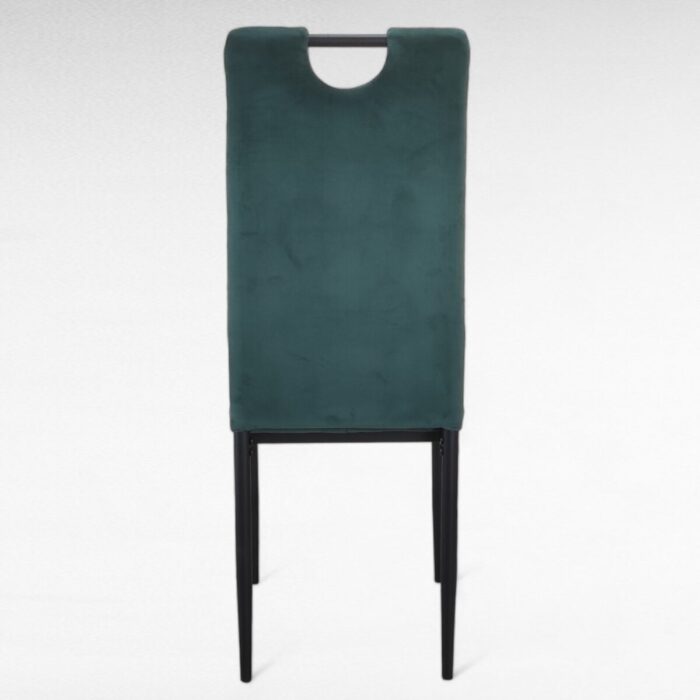 Стул DC611-1 NEW черный, велюр зеленый dark green