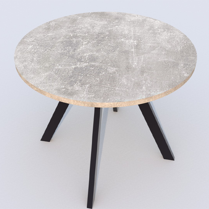 Стол обеденный DANDY Ø90*h76 черный, бетон