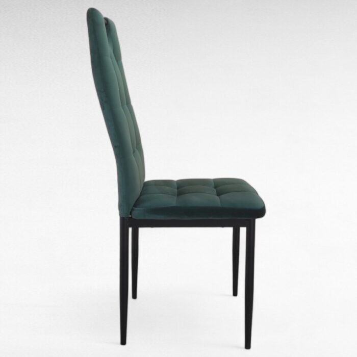 Стул DC611-1 NEW черный, велюр зеленый dark green