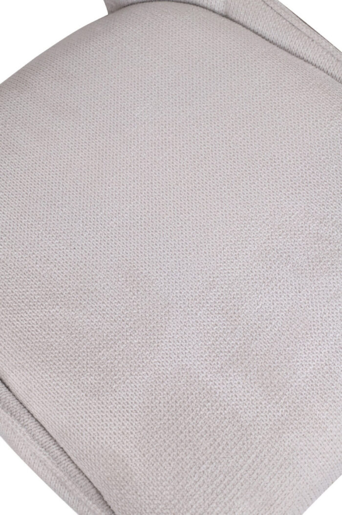 Стул вращающийся RENEE черный, шенилл слоновая кость IVORY WHITE 015