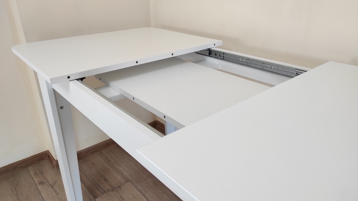 Стол обеденный KEWIN 110/145х70хh75,5, белый