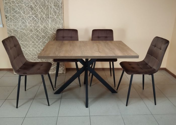 Стол обеденный GRACE 140/180*90 дуб канзас