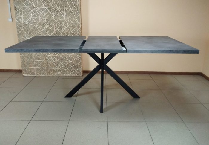 Стол обеденный GRACE 120/160*80 Бетон Портленд