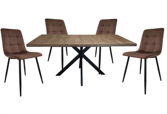 Стол обеденный GRACE 140/180*90 дуб канзас
