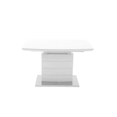 Стол обеденный DT211-1 140 белый глянец, стекло экстрабелое superwhite